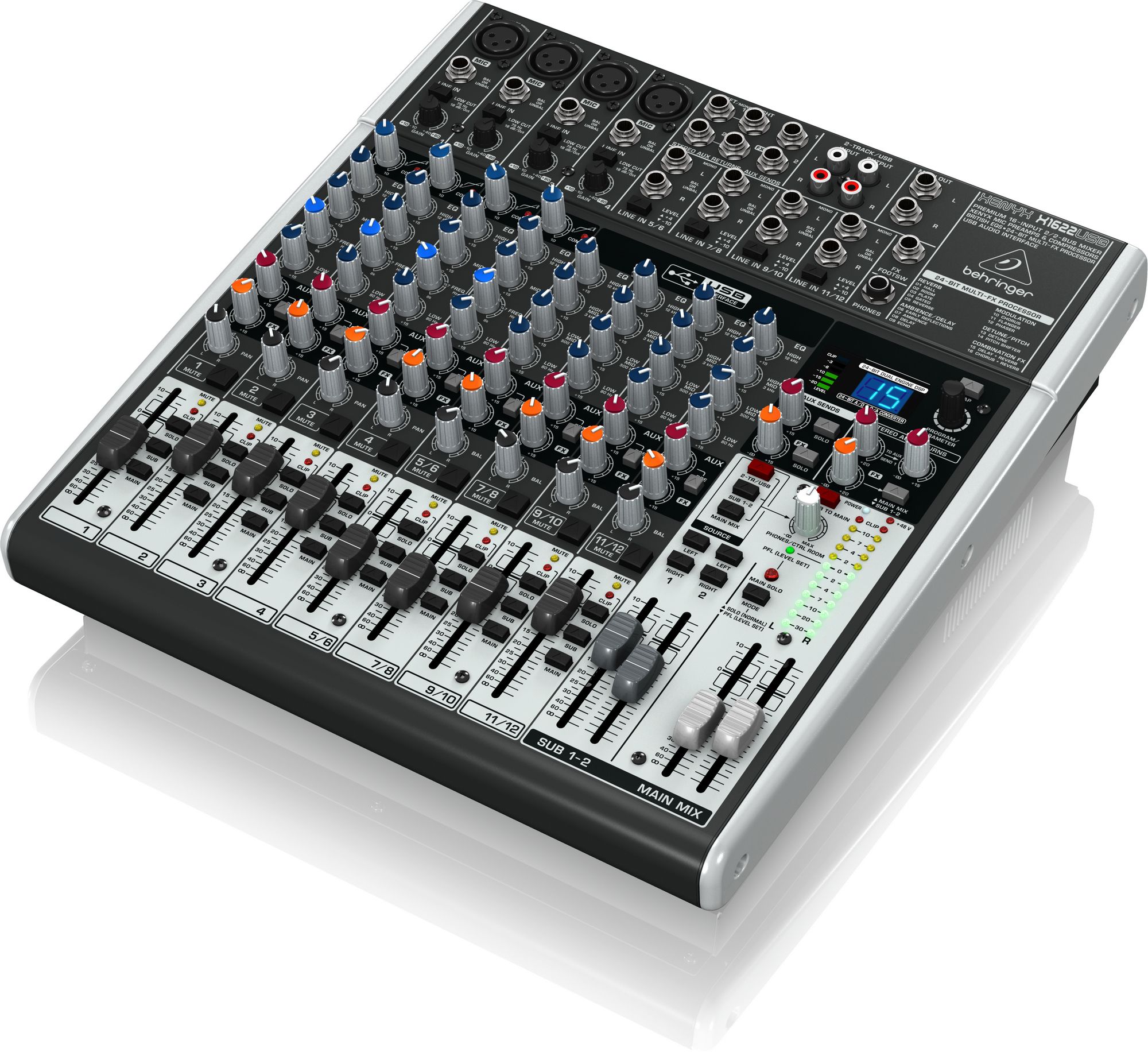 Behringer XENYX X1622USB PA en studio mixer