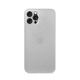 aiino iPhone 12 Pro Skin Case - iPhone 12 Pro cover met koolstofvezel effect, schokbestendig en krasbestendig, ultradun, lichtgewicht en flexibel, MagSafe compatibel, Italiaanse kwaliteit - Wit