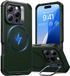 ESR Cyber Armor HaloLock Hoesje Geschikt voor Apple iPhone 16 Pro Max - Compatibel met MagSafe - Back Cover met Standaard Groen