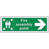 VSafety Fire montagepunt pijl rechts teken - 450mm x 150mm - 2mm stijf plastic