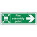 VSafety Fire montagepunt pijl rechts teken - 450mm x 150mm - 2mm stijf plastic