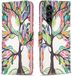 Merkloos Samsung Galaxy A05s Hoesje Portemonnee Book Case Boom Print