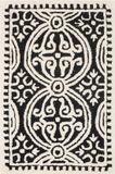 Safavieh Medallion Indoor handgetuft vloerkleed, Cambridge collectie, CAM123, in zwart & ivoor, 91 X 152 cm