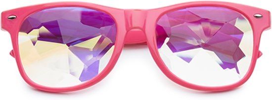 Freaky Glasses Classic caleidoscoop bril roze big flower
