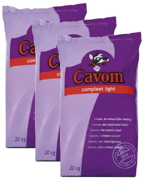 CAVOM compleet light hondenvoer 3x 20 kg