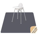 WOMUMON Spatmat voor onder kinderstoel/kunst/ambachten, WOMUMON wasbare spenen mat waterdichte anti-slip vloerbeschermer rommelige spatmat, morsmat voor huisdier (grijs)