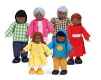 Hape E3501 - Poppenfamilie, donkere huid