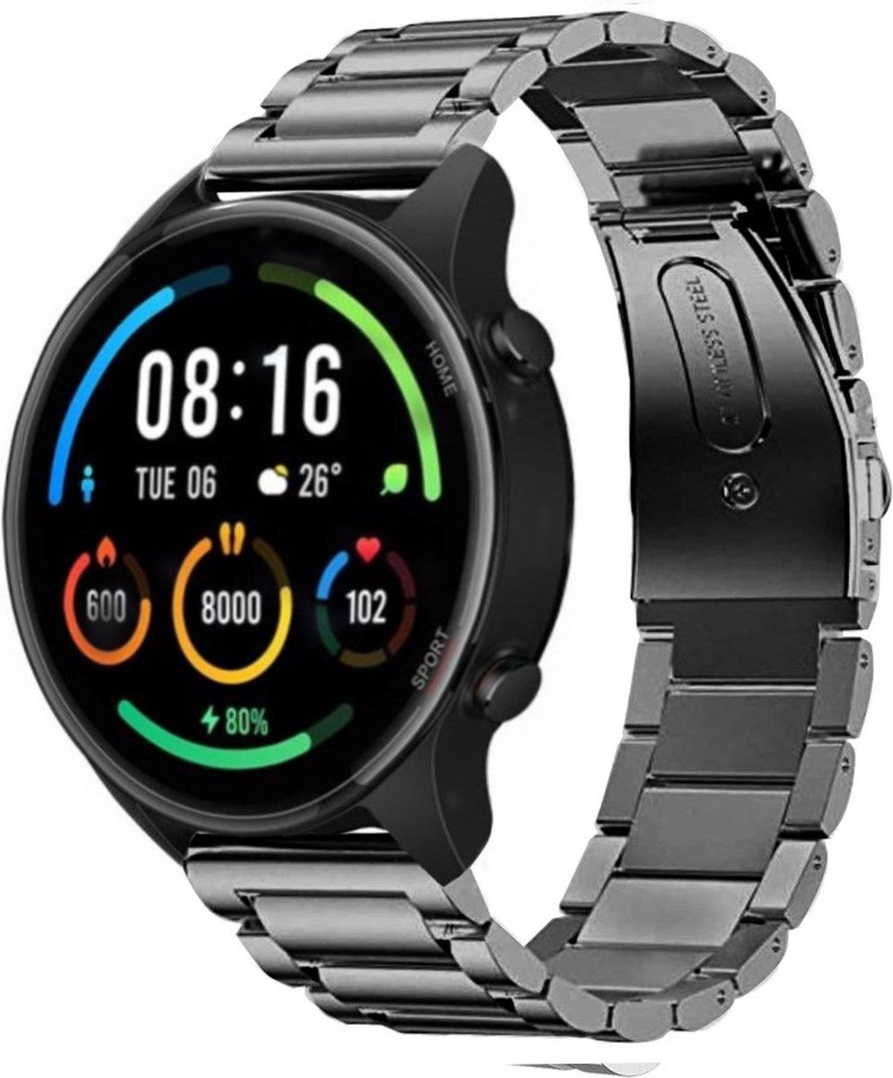 Strap-it Smartwatch bandje titanium - geschikt voor Xiaomi Mi Watch / Xiaomi Watch S1 - Active - grijs