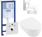 Villeroy & Boch Avento Closet inclusief inbouwreservoir en bedieningsplaat verticaal/horizontaal - chroom (wit)