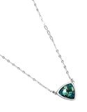 UNOde50 Ketting | hanger | legering van metalen | 18 karaat verguld | schakels | veelkleurig driehoekig kristal | handgemaakte sieraden | gemaakt in Italië