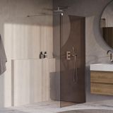 Brauer Oblivion Inloopdouche Brons Glas 90 x 200 cm incl. Glascoating Chroom