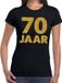Bellatio Decorations Shoppartners Bv 70 jaar goud glitter verjaardag t-shirt zwart dames - verjaardag / jubileum shirts L