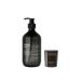 Meraki geschenkset - handzeep Deep Valley + geurkaars Amber Dust