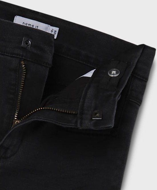 NAME IT NKFROSE Wide Jeans - Meisjes - Maat 140 - Black Denim
