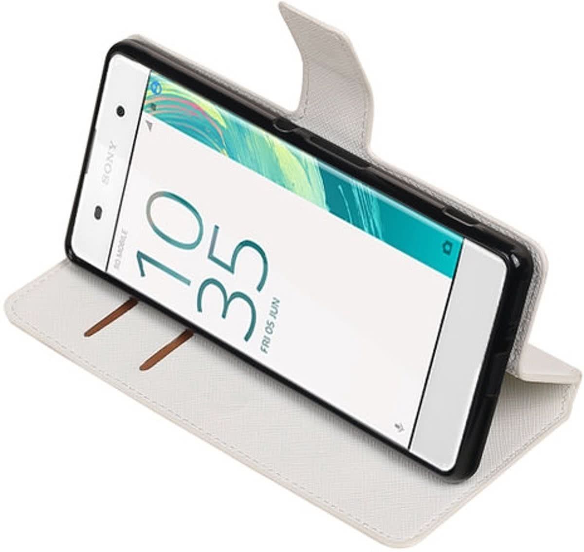 Best Cases .nl Wit Sony Xperia XA TPU wallet case booktype hoesje HM Book