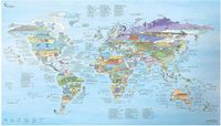 Awesome Maps Kitesurf Wereldkaart - Re-writable Edition