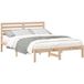 Marron Lit Double Lit Adulte Cadre De Lit Avec Tête De Lit 120 x 200 cm Pin Massif