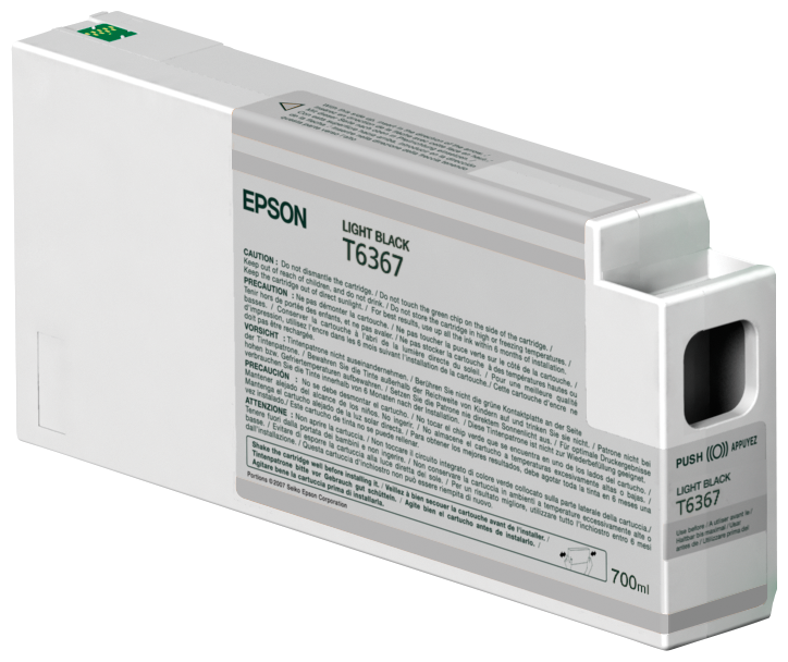 Epson inktpatroon Light Black T636700 UltraChrome HDR 700 ml single pack / Licht zwart