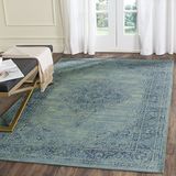 Safavieh Vloerkleed Olivia Turquoise Viscose Klassiek Rechthoekig 160 x 229 cm