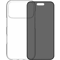 BlueBuilt Back Cover iPhone 17 Pro Transparant + Privacy Screenprotector Glas