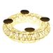 Well Home Kerstdecoratie, krans, kandelaar, champagnegoud, met 250 warmwitte ledlampen, 38 x 10 x 38 cm