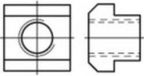 TOOLCRAFT T-gleufsteen M6 10 mm Staal 25 pièce(s)