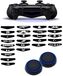 Gadgetpoint - Thumb Grips + Stickers pour PS4, PlayStation 4 - Joysticks de jeu - Joysticks de performance - Caps de joystick antidérapants - Accessoires de protection - Noir/Bleu + Autocollant aléatoire