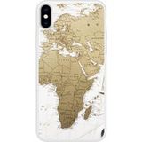Apple Siliconen hoesje compatibel met iPhone X, Apple iPhone XS Kaart Europa Afrika