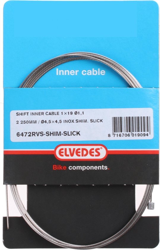 Elvedes Versnellingsbinnenkabel Shimano 2.25 M 1 1 Mm Zilver