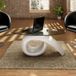 Maison Exclusive - Table basse avec plateau ovale en verre, blanc laqué brillant
