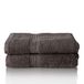 ALCLEAR comfort badstof handdoek set absorberend van 100% Ökotex katoen, badstof serie in 6 kleuren en 5 maten, kleur: antraciet, 2x badhanddoeken 70x140 cm