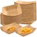 Lot de 100 assiettes en papier kraft jetables pour les collations