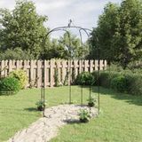 VidaXL Tuinboog ø180x255 cm staal zwart