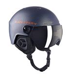 Black Crevice Gstaad Skihelm voor Adultes, carbon navy/oranje, 51-54 cm