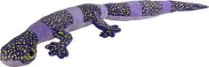Nature Planet Knuffeldier Gekko Hagedis - Pluche - Paars/Zwart - 112 cm