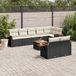 Maison Exclusive - Ensemble de meubles de jardin 9 pièces avec canapé et coussins, noir, en polyrotin