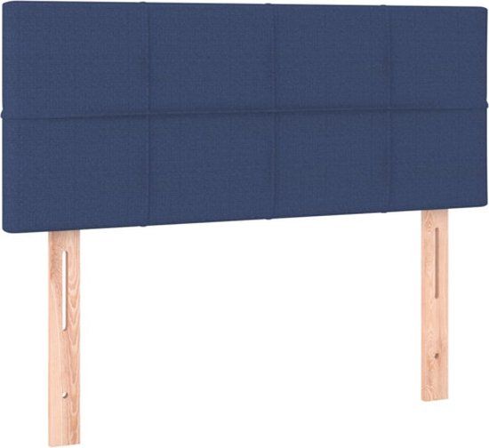 vidaXL Hoofdbord - Stof - Blauw - 100x5x78/88 cm