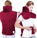Sinnlein Elektrische schouder en rug verwarming - 60 x 85 cm - wijnrood