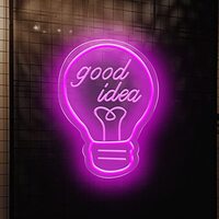 FDYD Goed idee neon teken-gloeilamp neon teken led neon licht "goed idee" neon muur teken opknoping neon letters lamp kunst aan de muur decor,Good idea