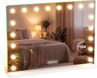 Homcom LED Kaptafel Make-up Spiegel-Glas-80L x 14B x 60H cm-Wit