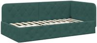 vidaXL Hoekbedframe Donkergroen Fluweel 100 x 200 cm