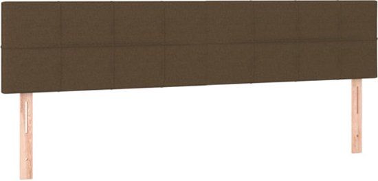 vidaXL Hoofdbord 200x5x78/88 cm stof donkerbruin