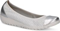 Caprice Dames Ballerina 9-22103-42 Wit Leer G-breedte Maat 36 EU