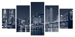 Homemania Muurfoto, motief: stad en landschap, voor woonkamer, slaapkamer, meerkleurig, van polyester, hout, 100 x 2 x 60 cm