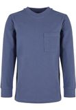Urban Classics Heavy Oversized Pocket Kinder Longsleeve shirt - Kids 110/116 - Blauw