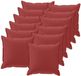 vidaXL Coussin Bois Vin Rouge Polyester 50 x 50 cm (12 pièces)
