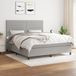 Maison Exclusive - Sommier à lattes de lit avec matelas gris clair 160x200cm tissu