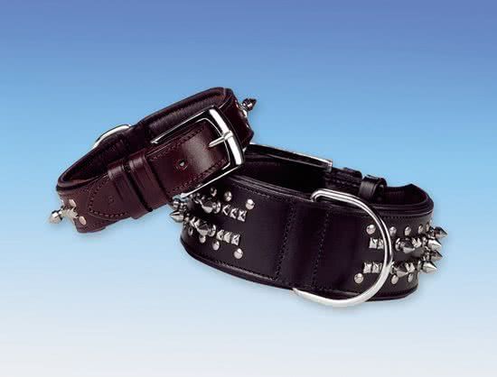 Nobby halsband delgado zacht leer zwart 40-50 x 1 cm - 1 st