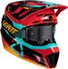 Leatt Casque de cross 7.5 Rouge avec lunettes 4.5 Taille L