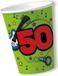Dh Konzept Gmbh 20x stuks bekers papier fête 50 ans anniversaire vert - articles de fête âge